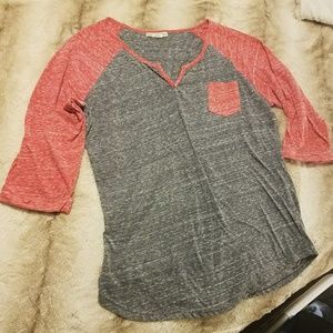 oversized comfortable 3/4 length t-shirt